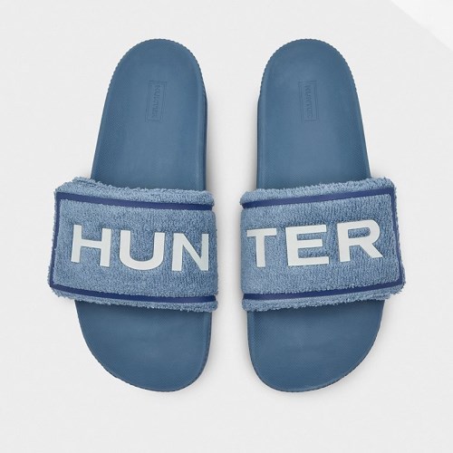 Hunter Original Terry Towelling Logo Adjustable Slides (G827C) Ireland